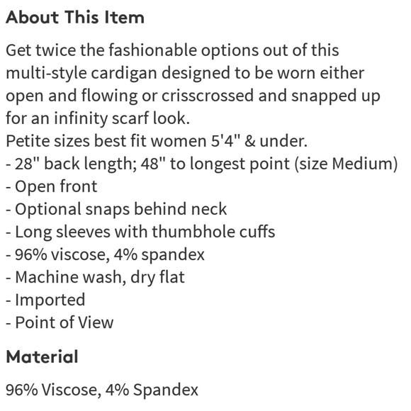 Carslon OFF duty long convertible cardigan - Picture 3 of 3